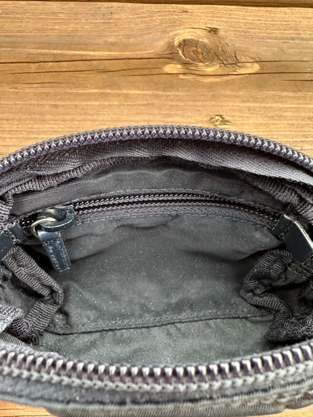Prada Blue Nylon Pouch with Triangle Logo - Picture 8 of 13
